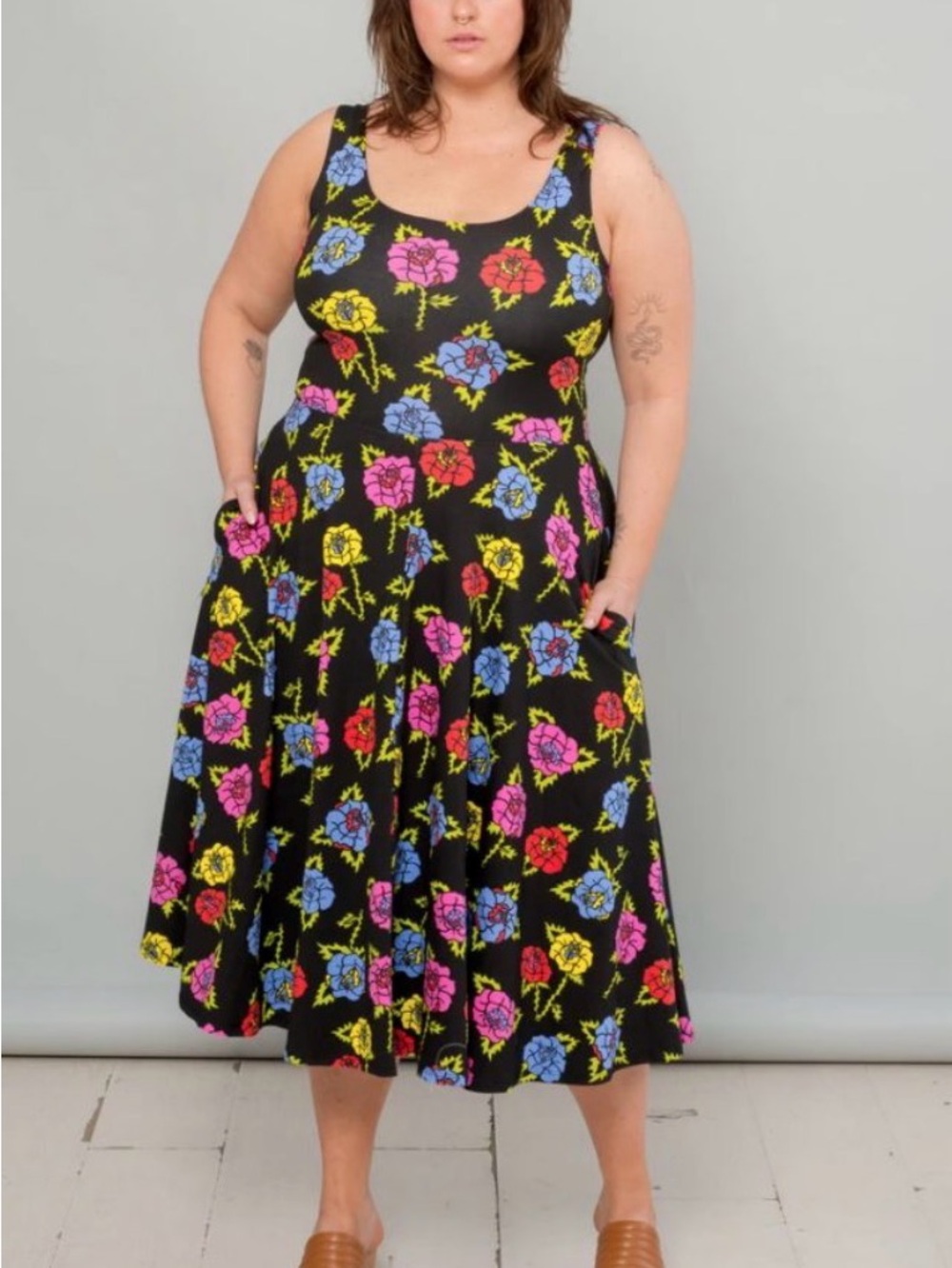 Nooworks XL Roses Midi Dress